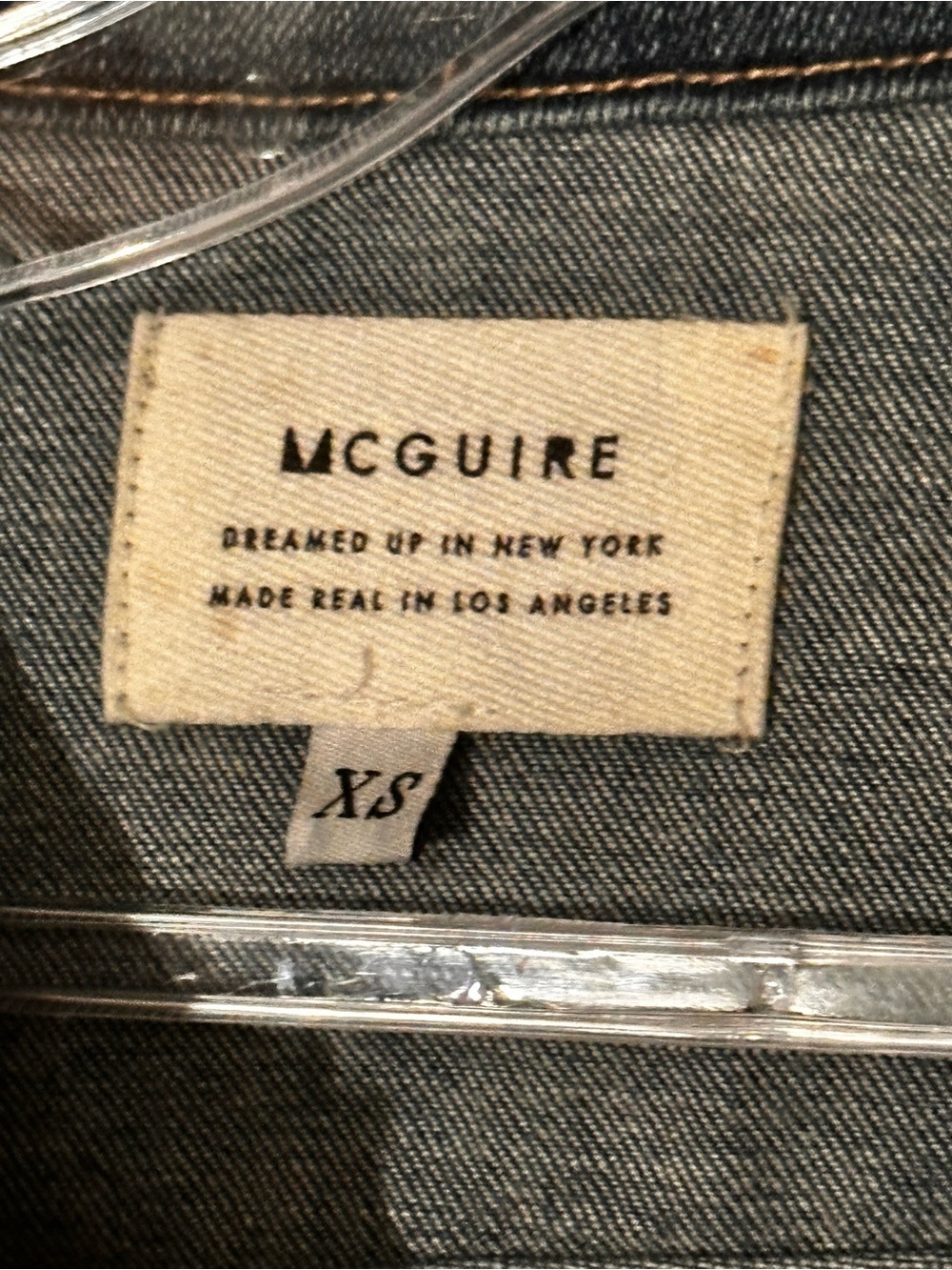 McGuire Jean Dark Wash Jacket fitted puff sleeve cool buttons - Picture 3 of 6